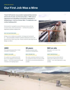 Page 2 of the Mining Fall Protection Brochure PDF